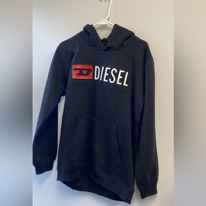 Diesel Black Sweatshirt with Red and White Logo